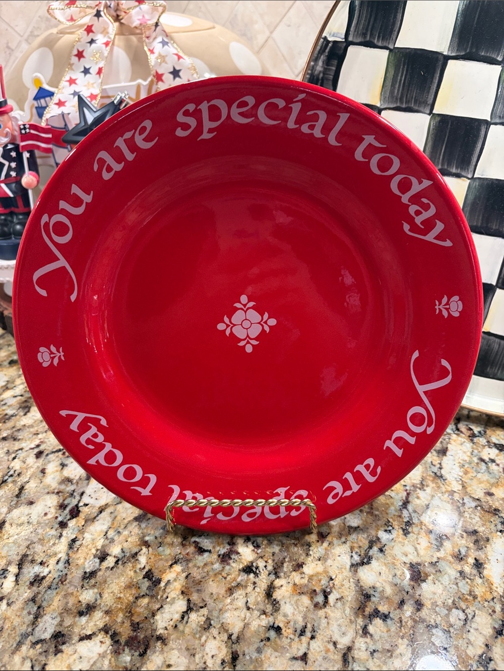 Waechtersbach Red “You Are Special Today” Celebratory Plate.